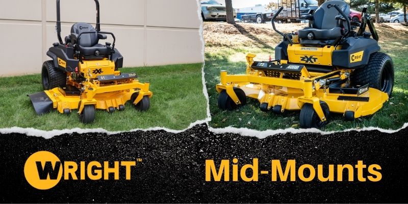 An image showcasing Mid-Mount Wright mowers